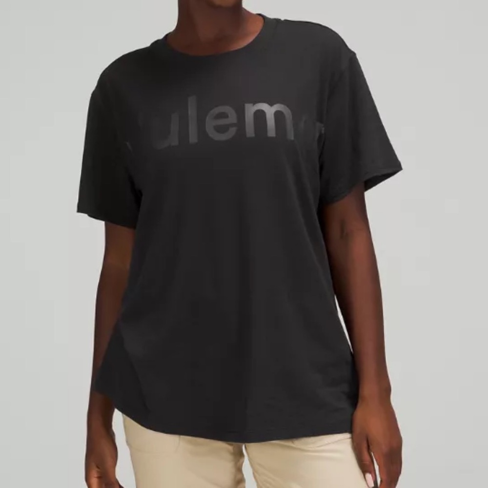 Lululemon All Yours Tee Black Graphic Size 20